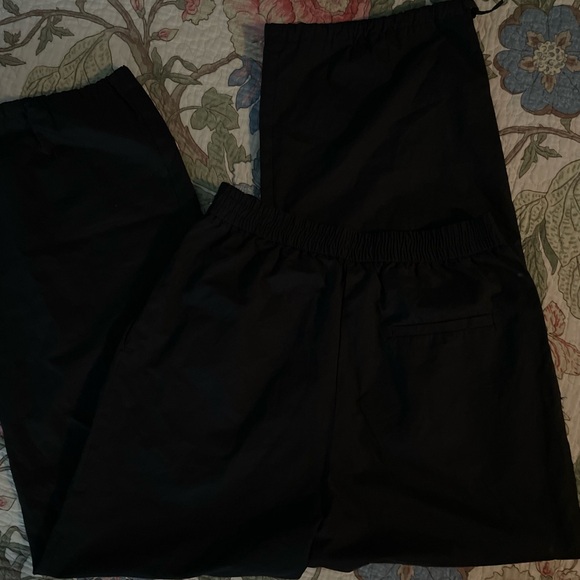 TopShop Black Parachute Pants - Picture 4 of 9